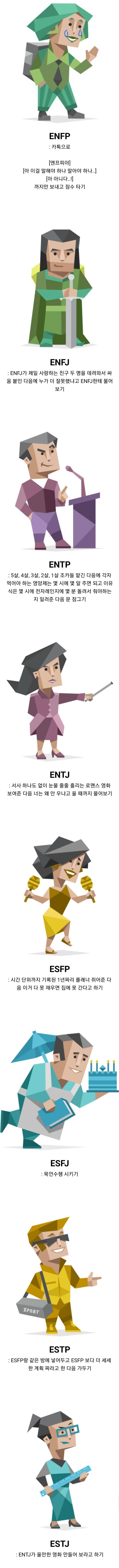 mbti 유형별로 괴롭히는 방법