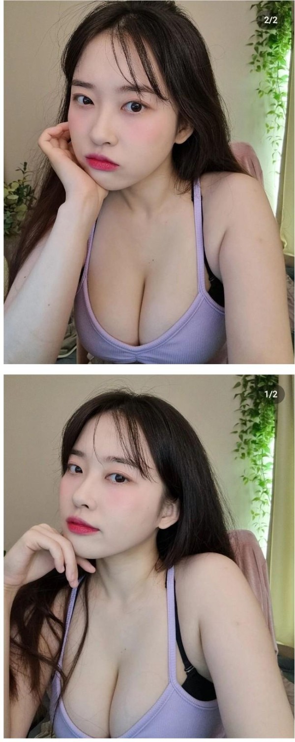 볼륨감 과시하는 섹시한 나시차림의 소람잉 셀카